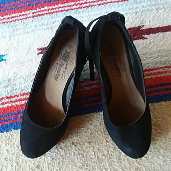 🚀Sales!💫Black suede Wedges shoes - Picture 4 of 8